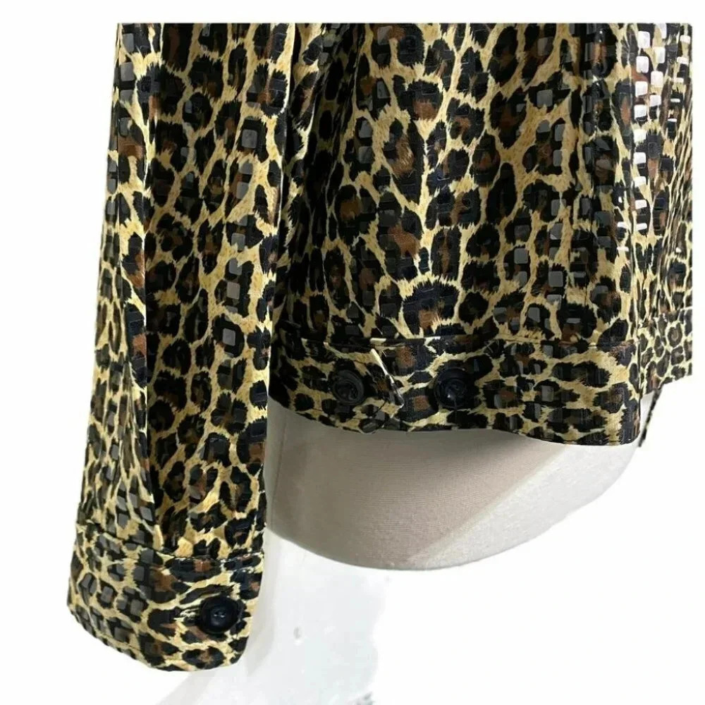Perceptions 18 Leopard Print Stretch Jacket - image 7